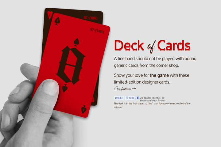Deck of Cards website preview
